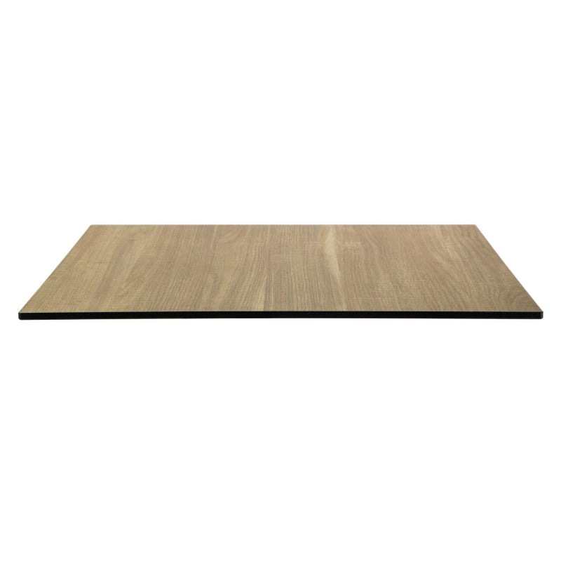 Top tavolo hpl effetto legno naturale quadro cm 79x79x1