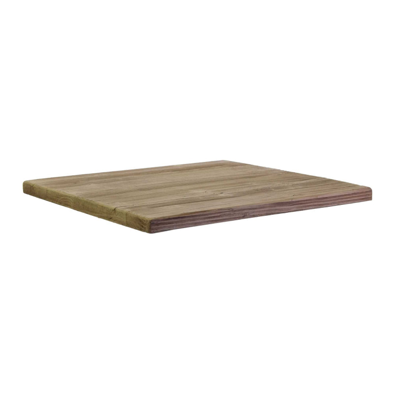 Top tavolo resina per esterno naturale quadro cm70x70x3