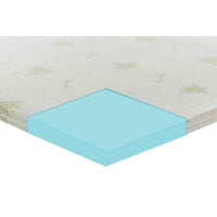 Topper Correttore Memory Foam Alto 10Cm - Rivestimento All'Aloe Vera - 120X190