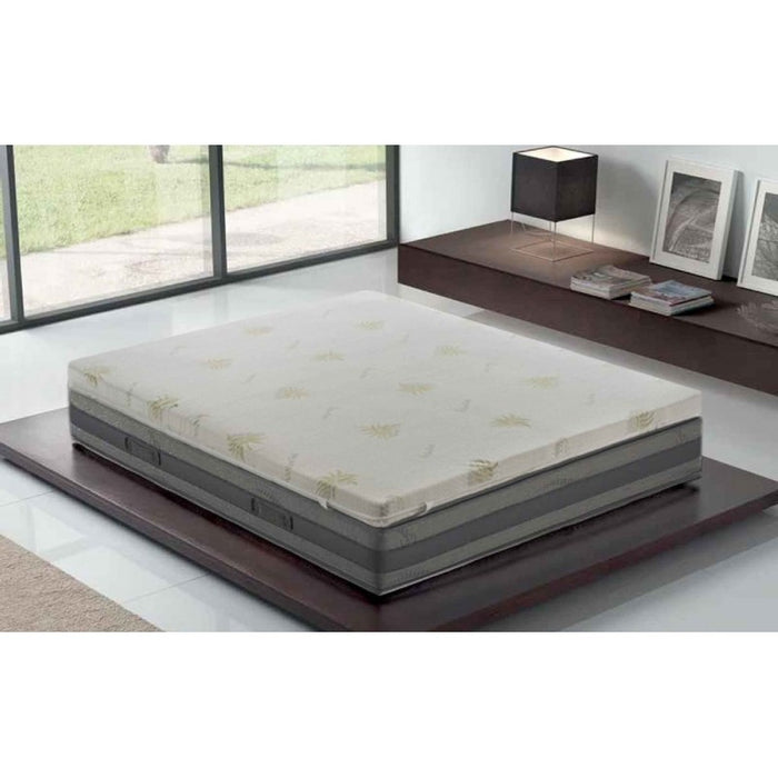 Topper Correttore Memory Foam Alto 10Cm - Rivestimento All'Aloe Vera - 140X190