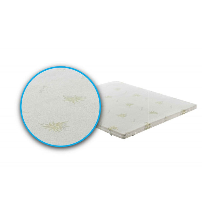 Topper Correttore Memory Foam Alto 10Cm - Rivestimento All'Aloe Vera - 140X190