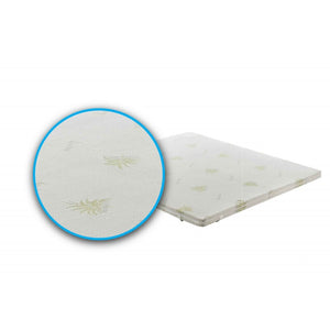 Topper Correttore Memory Foam Alto 5Cm - Rivestimento All'Aloe Vera - 140X190