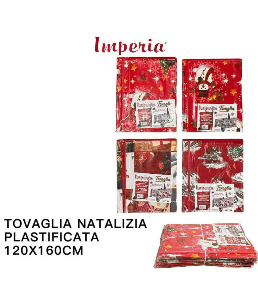 Tovaglia Copritavolo Natale Plastificata Antimacchia Varie Fantasie Mis. 120*160         