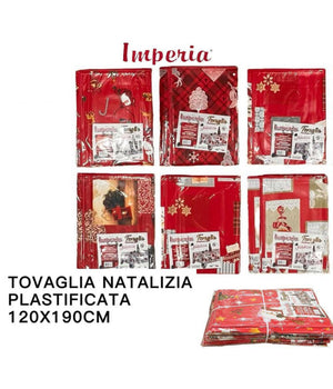 Tovaglia Copritavolo Natale Plastificata Antimacchia Varie Fantasie Mis. 120*190         