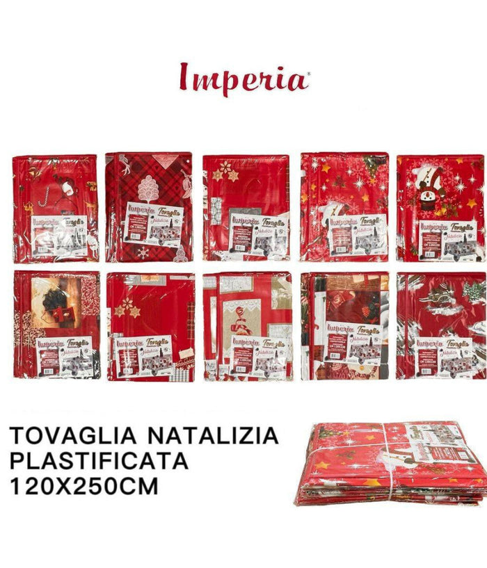 Tovaglia Copritavolo Natale Plastificata Antimacchia Varie Fantasie Mis. 120*250         