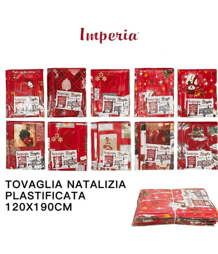 Tovaglia Copritavolo Natale Plastificata Antimacchia Varie Fantasie Mis. 120*190         