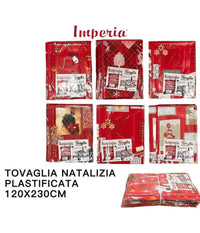 Tovaglia Copritavolo Natale Plastificata Antimacchia Varie Fantasie Mis. 120*230         