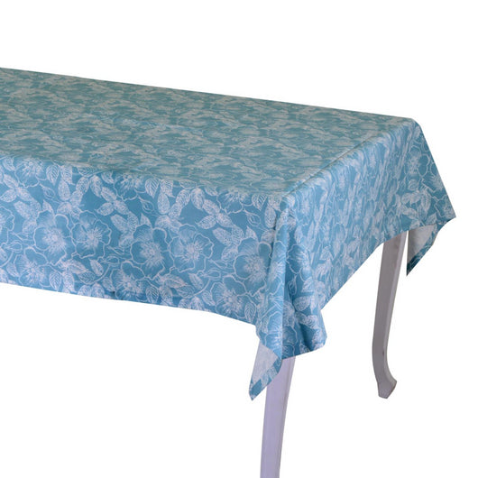 Tovaglia tessuto wild rose blu petroliocm140x240