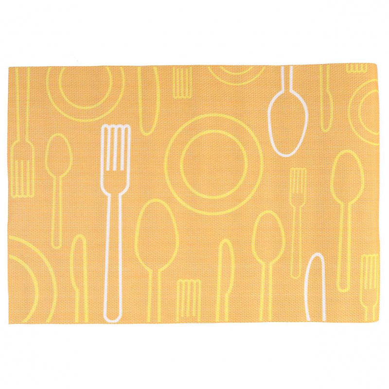 Tovaglietta plastica confezione 4pz giallo cm45x30