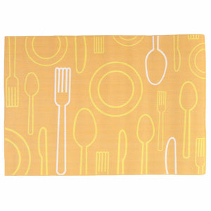 Tovaglietta plastica confezione 4pz giallo cm45x30