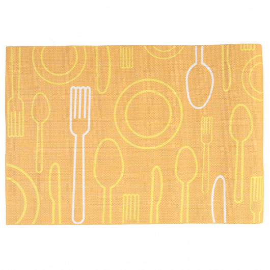 Tovaglietta plastica confezione 4pz giallo cm45x30