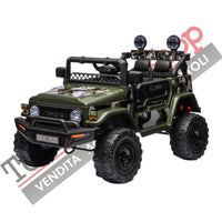 Auto Macchina Elettrica per Bambini Toyota Fj Cruiser Ride-on 12V-Camouflage - verde mimetico