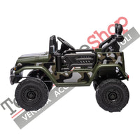 Auto Macchina Elettrica per Bambini Toyota Fj Cruiser Ride-on 12V-Camouflage - verde mimetico