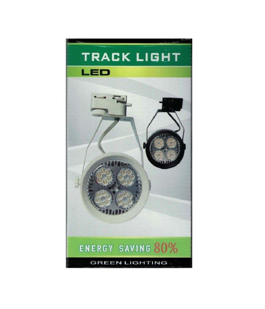 Track Light Con Lampada Par 40 Watt Ventilata Attacco E27 Con Portalampada         