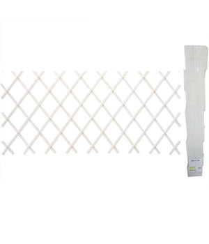 Traliccio Rete In Vimini Bamboo 100x200cm Estensibile Bianco Piante Rampicanti         