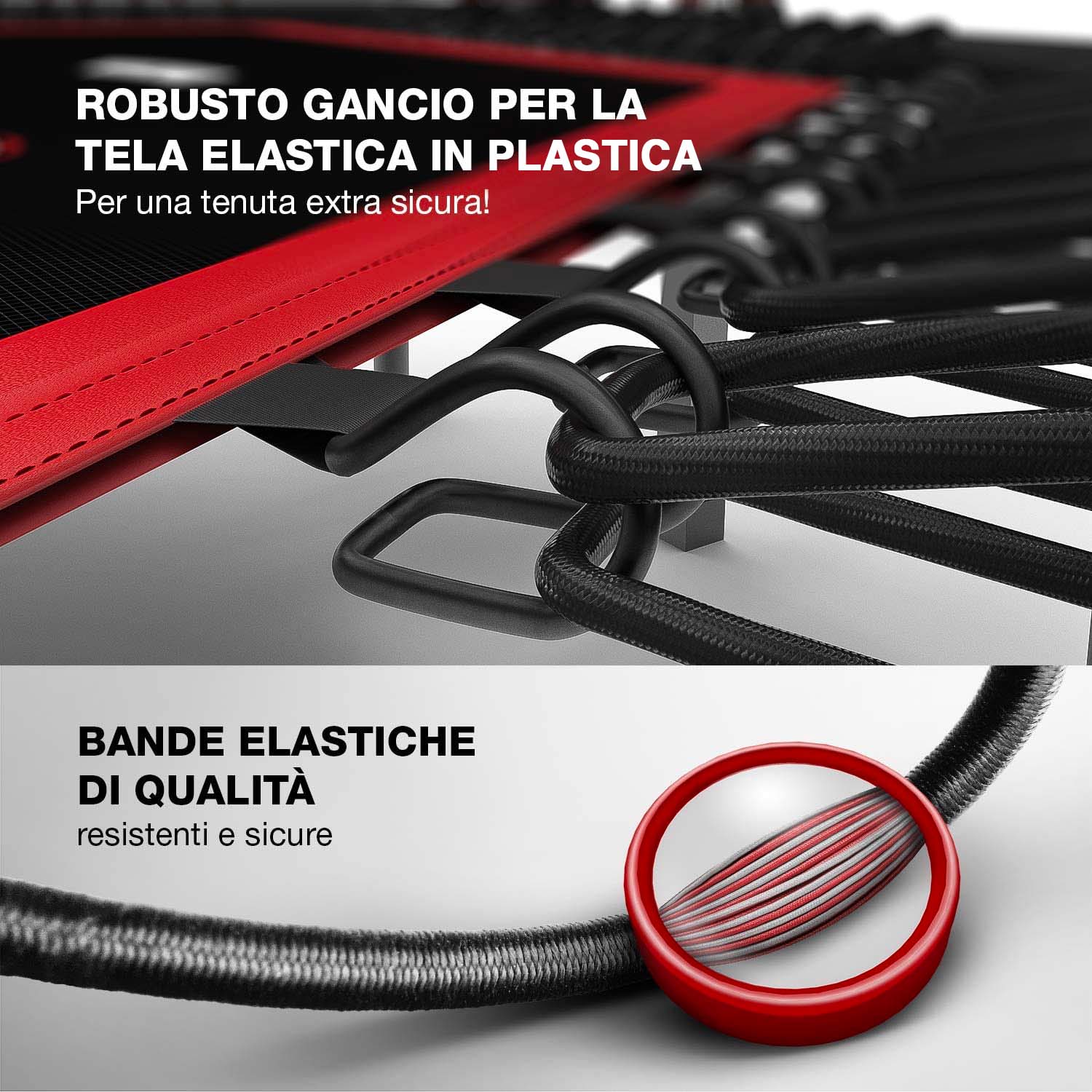 Boudech - Trampolino elastico crossfit per allenamento fitness funzionale con contasalti portacellulare e portabevande