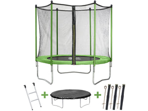 Trampolino tappeto elastico YOOPI diametro 2.44 m con rete, scala e telone