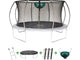 Trampolino con rete interna e canestro "jumper" Ø4,25 m - Grigio