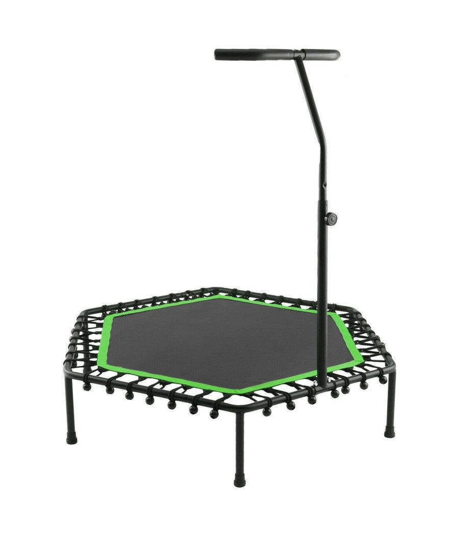 Trampolino Tappeto Molle Elastico 150kg Con Maniglia Di Sicurezza Fitness Sport         