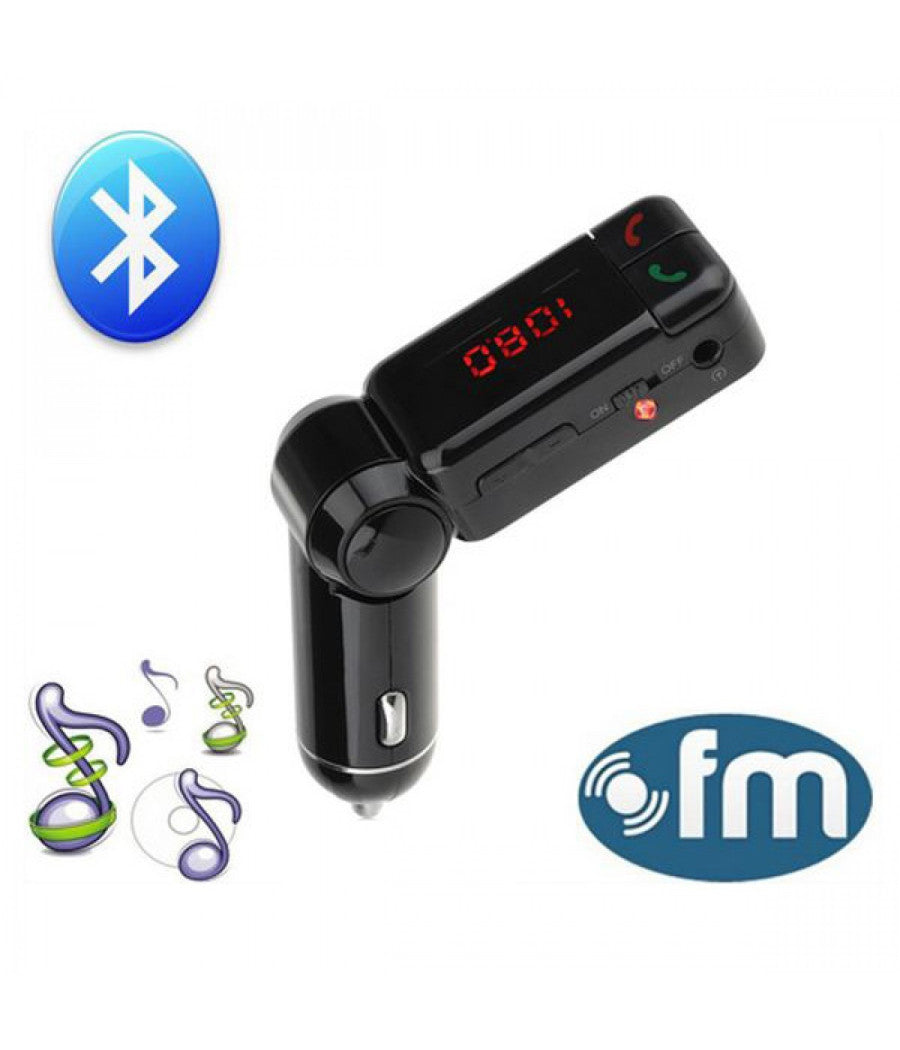 Trasmettitore Bluetooth Vivavoce Con Display Fm Lettore Mp3 Usb Modulatore Auto         