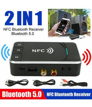 Trasmettitore Ricevitore Bluetooth 5.0 Aux 3,5mm Nfc A Rca Adattatore Audio Usb         