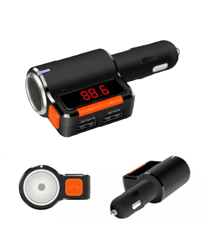 Trasmettitore Vivavoce Bluetooth Con Display Fm Lettore Usb Mp3 Modulatore Auto         