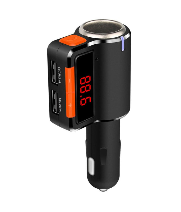 Trasmettitore Vivavoce Bluetooth Con Display Fm Lettore Usb Mp3 Modulatore Auto         