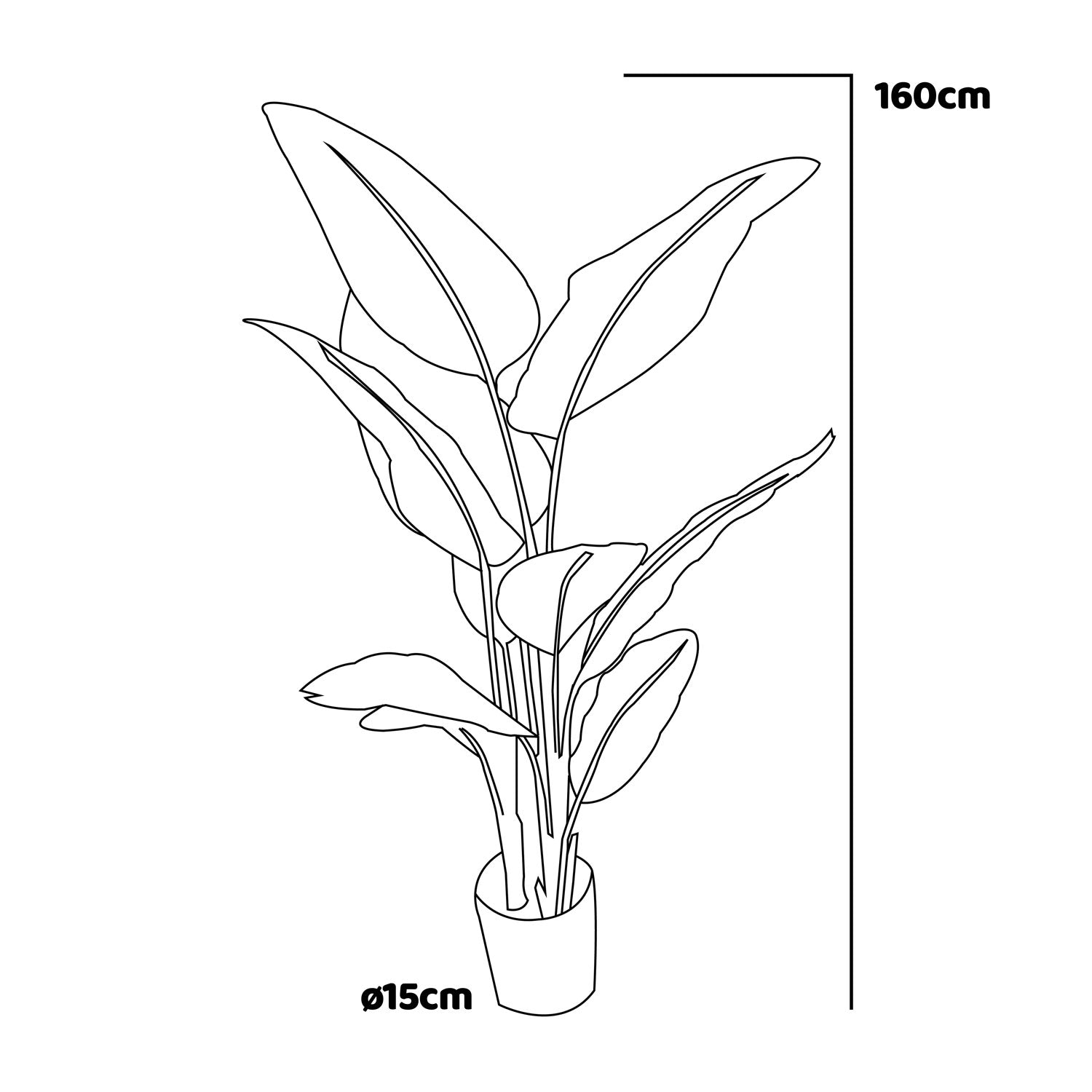 Traveller Banana - Pianta artificiale in vaso H160 cm