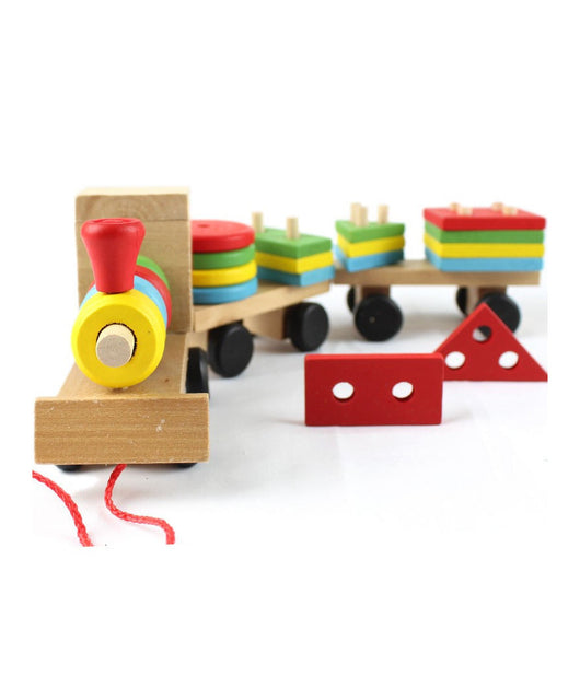 Trenino Legno Gioco Bambino Didattico Educativo Forme Puzzle Incastro         