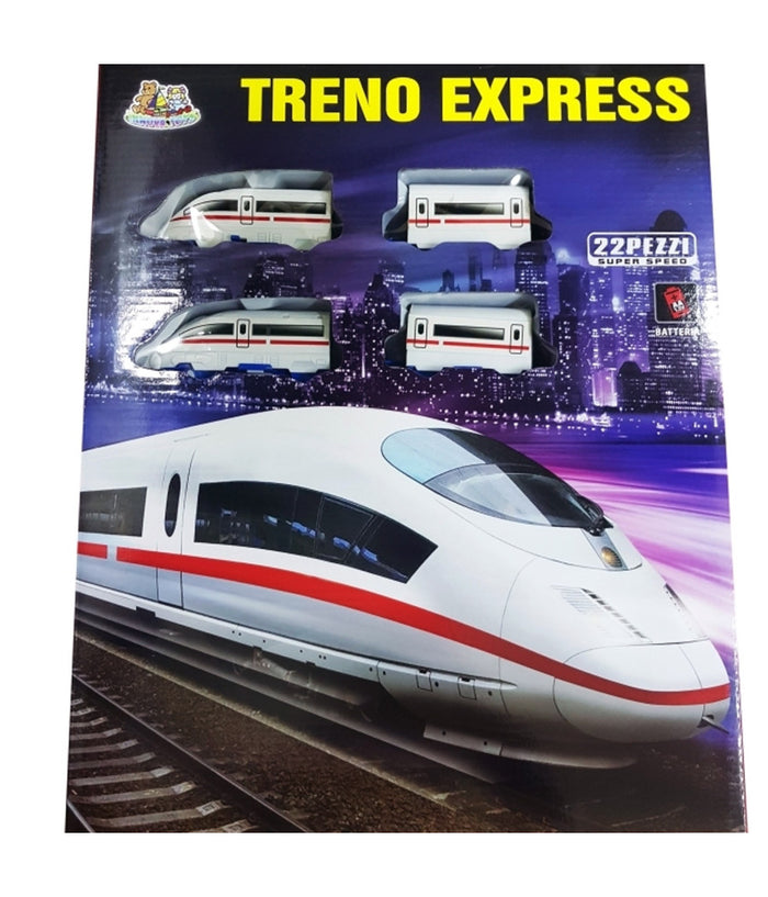 Treno Express Classico Fino 22 Pz. Super Veloce Sviluppo Pista Gioco Trenino         