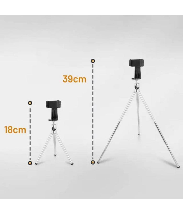 Treppiede Ruotabile A 360° Tripod A 3 Sezioni Telescopico Per Smartphone Hd-3057         