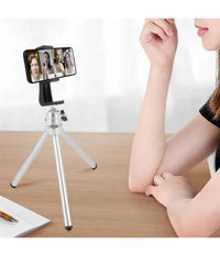 Treppiede Ruotabile A 360° Tripod A 3 Sezioni Telescopico Per Smartphone Hd-3057         