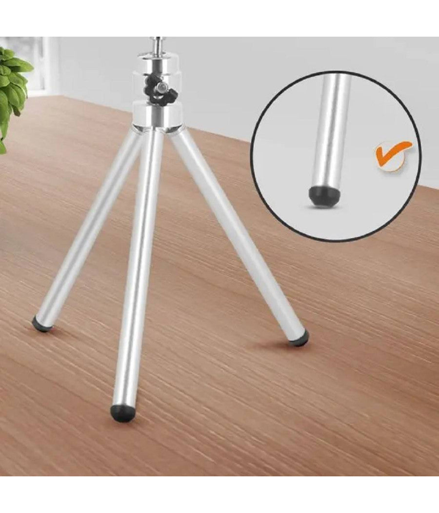 Treppiede Ruotabile A 360° Tripod A 3 Sezioni Telescopico Per Smartphone Hd-3057         