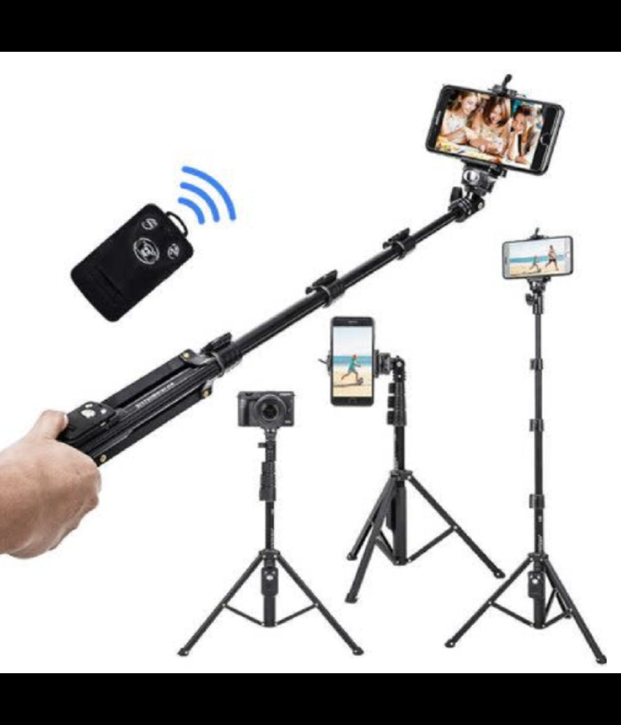 Treppiede Selfie Stick Con Controller Bluetooth Senza Fili Rimovibile Q-l1388         