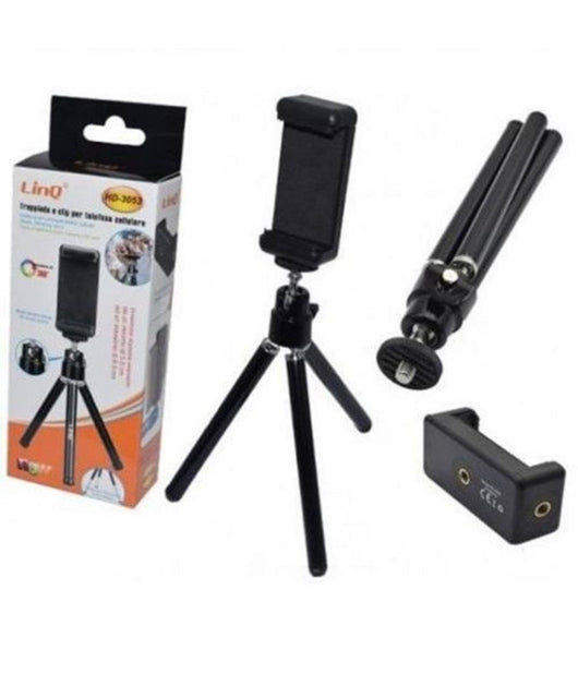 Treppiedi Treppiede Tripod Con Clip Per Cellulari Smartphone Linq Hd-3053         