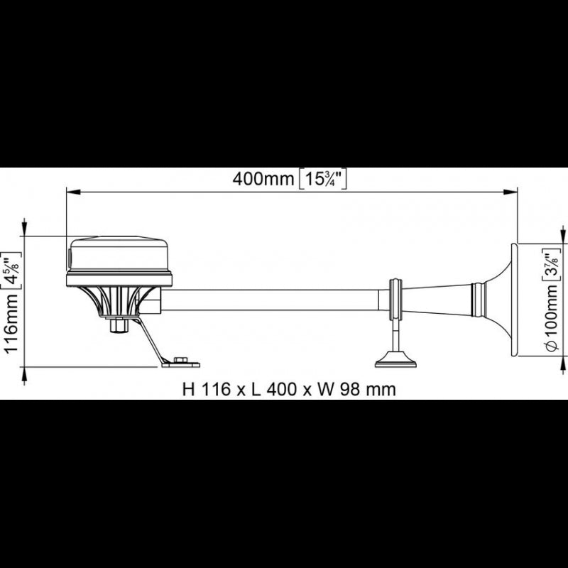 TROMBA A CORNETTO 12V.