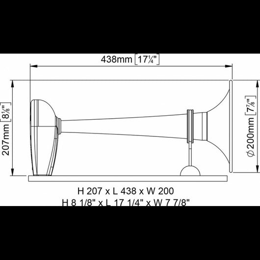 TROMBA CROMATA 24V. 12/20MT