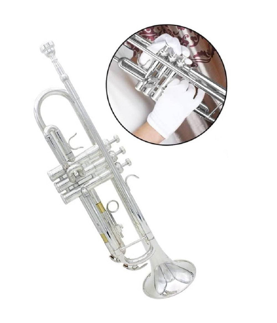 Tromba Sib B Flat In Ottone Exquisite Con Bocchino Guanti Strumento Musicale         