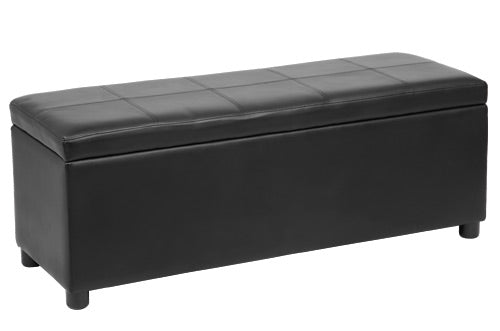 Ottomana con Seduta Imbottita 119cm x 38cm x 45cm - Nero Corium