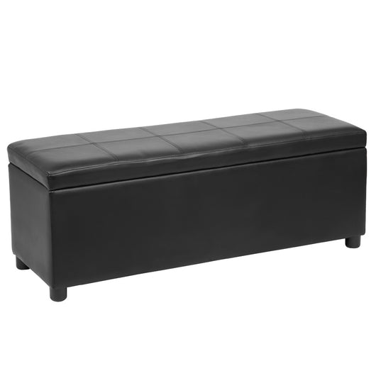 Ottomana con Seduta Imbottita 119cm x 38cm x 45cm - Nero Corium