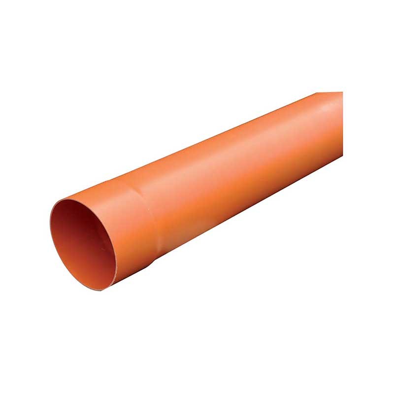 Tubo in pvc arancio a norma - uni en 1329 : Diametro - 80, Metri Lineari - 2 metri