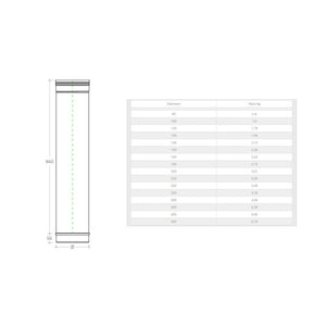 Tubo in rame da 100 x 1000mm 6 decimi