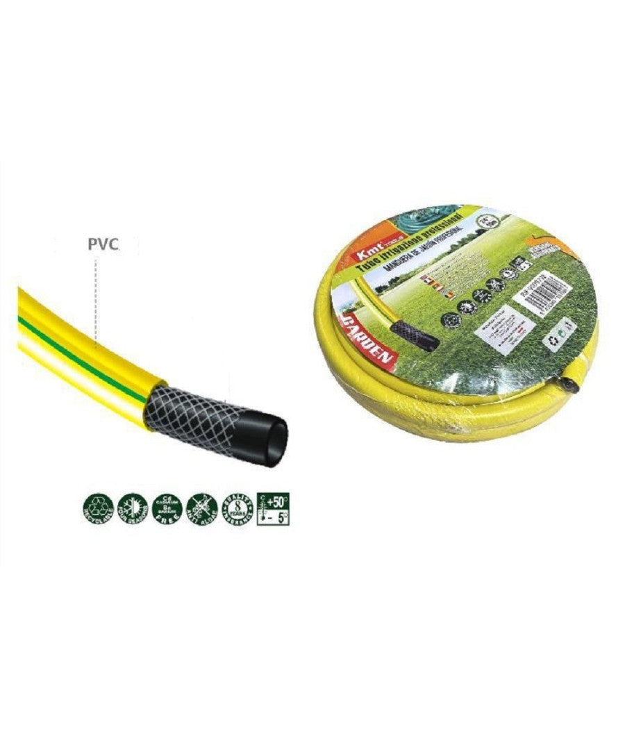 Tubo Irrigazione Retinato Professionale 3/4" 10mt Flessibile Da Giardino 9009798         