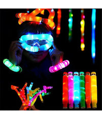 Tubo Luminoso A Led Pop Antistress Giocattolo Sensoriale Per Bambini Stretch       -12 Pezzi -