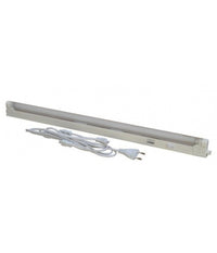 Tubo Neon A Led Da 60cm Con Plafoniera T5 Luce Bianco Caldo 3000k Cavo 1m Da 10w         