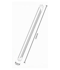 Tubo Neon Led T8 Opaco 32 Watt Connessione Bilaterale Luce 6500k 4000k T8-32w-o  -bianco Freddo      -