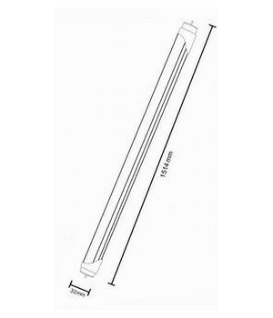 Tubo Neon Led T8 Opaco 32 Watt Connessione Bilaterale Luce 6500k 4000k T8-32w-o  -bianco Freddo      -