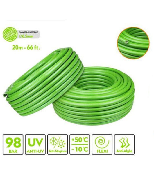 Tubo Per Giardino Irrigazione In Pvc Verde Pompa Acqua 20 Mt 66ft à¸ 6.5mm 57513         