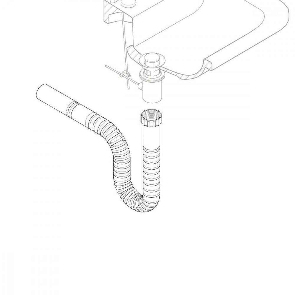Tubo scarico flessibile jolly magic flex ghiera in metallo, diametro 1-1/4
