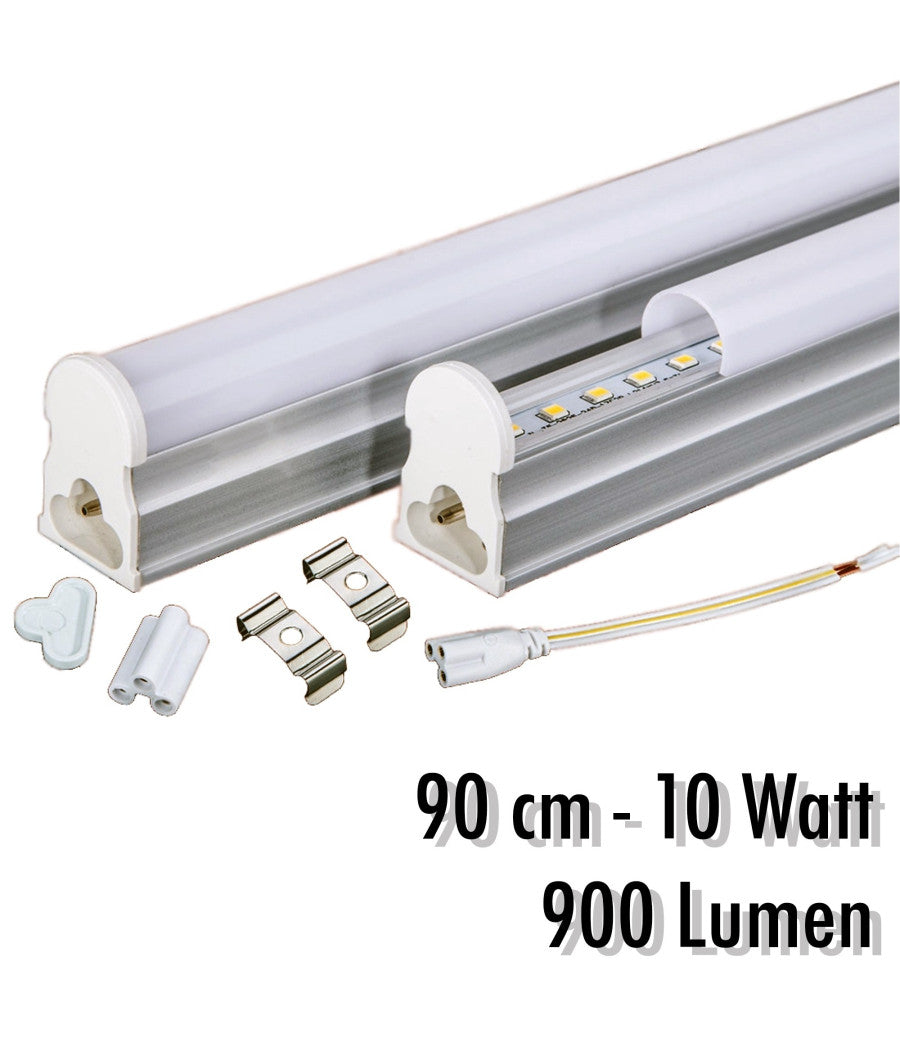 Trade Shop - Tubo T5 Neon Led 10 W Watt 90 Cm 900 Lmn Per Uso Interno Luce Bianca Plafoniera  -bianco Naturale      -